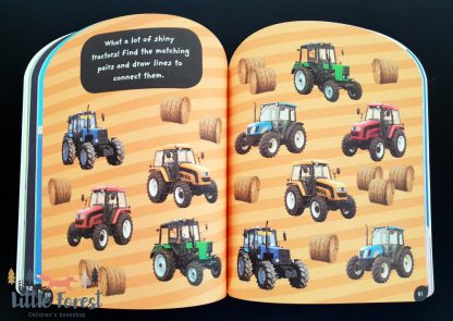 książka z naklejkami o pojazdach dla chłopca