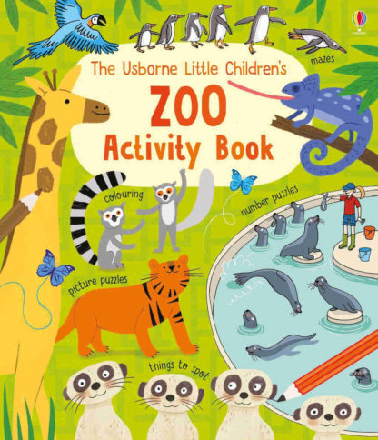 zoo książka z zadaniami dla dzieci i łamigłówkami po angielsku