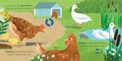 książka o farma dla małego dziecka po angielsku z ruchomymi ilustracjami